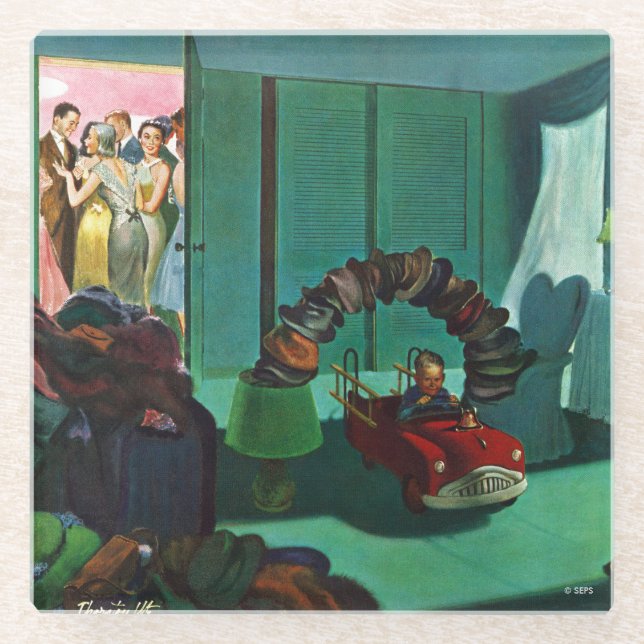 Posavasos De Vidrio Puente del gorra (Anverso)