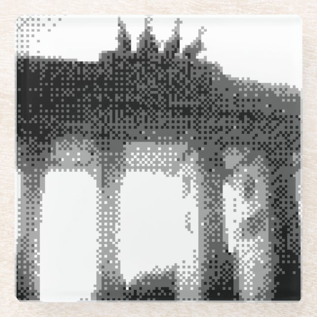 Posavasos De Vidrio puerta de brandenburg (Anverso)