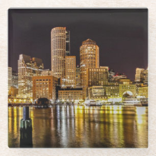 Posavasos De Vidrio Puerto de Boston