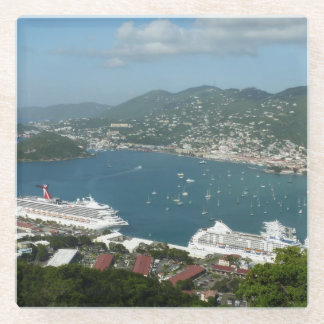 Posavasos De Vidrio Puerto de St. Thomas Islas Vírgenes Estadounidense