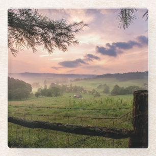 Posavasos De Vidrio Puesta del sol de Virginia