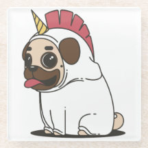 Pug con disfraz de Unicornio