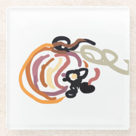 Posavasos De Vidrio Pumpkin Sunset Autumn cute