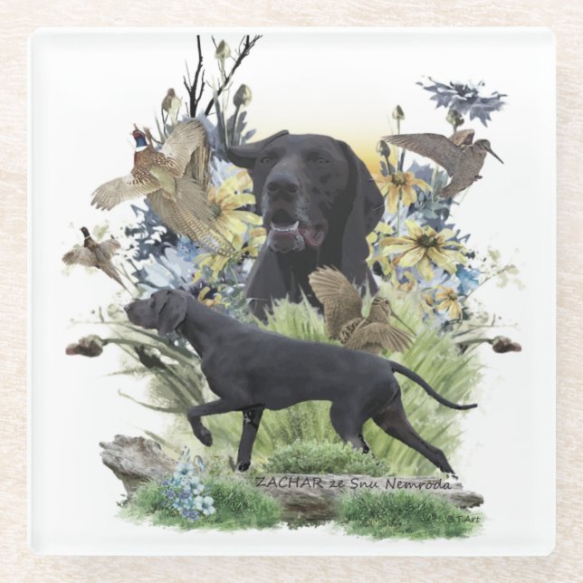 Posavasos De Vidrio Punteros de corto alcance alemanes (GSP) (Anverso)