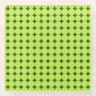Posavasos De Vidrio Puntos de polka y diamantes de Shirley Taylor