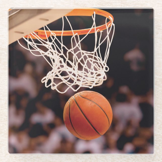 Posavasos De Vidrio Puntuación del baloncesto (Anverso)