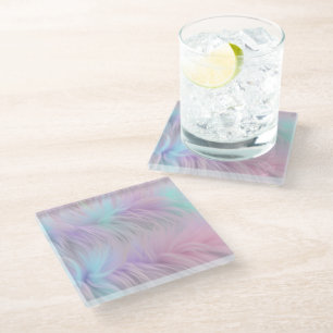 Posavasos De Vidrio Puro arcoiris pastel