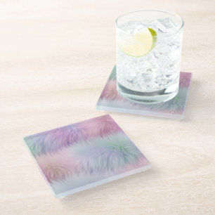 Posavasos De Vidrio Puro arcoiris pastel