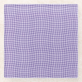 Posavasos De Vidrio Purple Plaid Checker Seamless Pattern