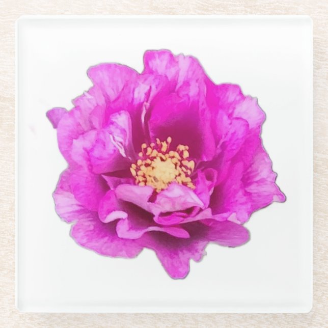 Posavasos De Vidrio Purple Rose (Anverso)