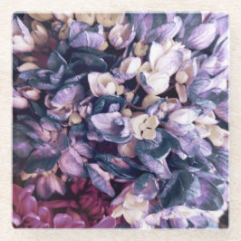 Posavasos De Vidrio Púrpura Hydrangea