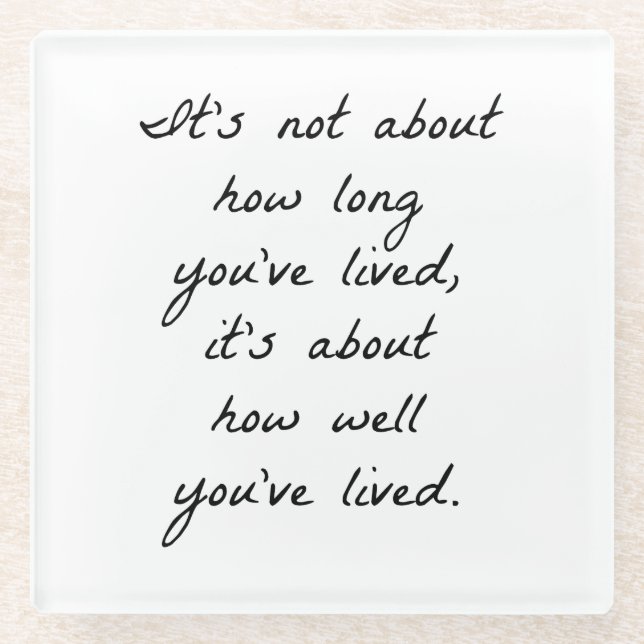 Posavasos De Vidrio Qué bien has vivido una montaña rusa de vidrio (Anverso)