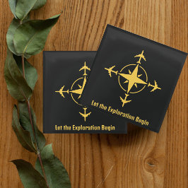 Posavasos De Vidrio Que comience la exploración, Personalizado de avia