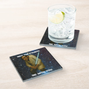 Posavasos De Vidrio ¡Que el Cuarto esté contigo (Math-ter)!