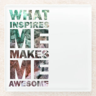 Posavasos De Vidrio Qué me inspira me hace 2 impresionantes