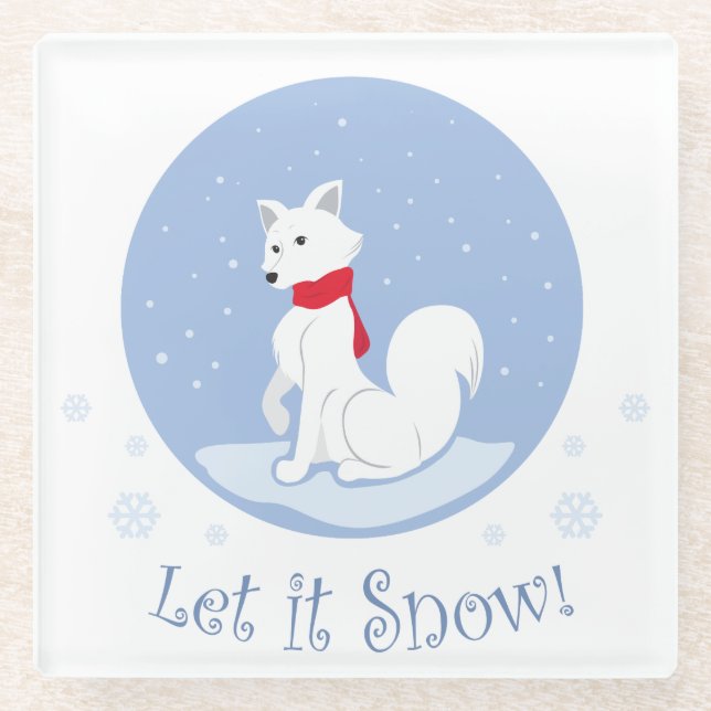 Posavasos De Vidrio ¡Que nieve! (Fox Ártica) (Anverso)