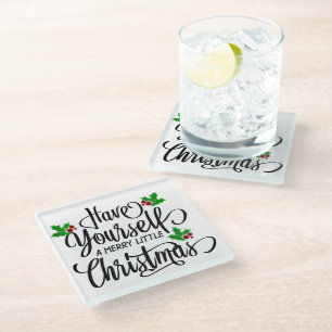 Posavasos De Vidrio Que te den unas vacaciones con Navidades pequeños