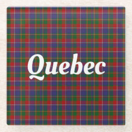Posavasos De Vidrio Quebec Tartan Plaid
