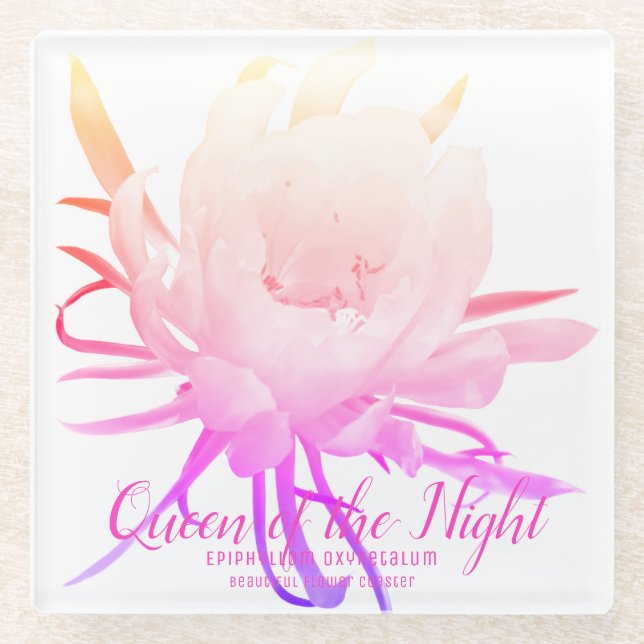 Posavasos De Vidrio Queen of the Night (Anverso)