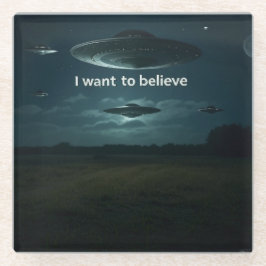 Posavasos De Vidrio Quiero creer