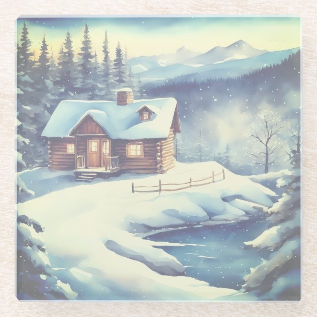 Posavasos De Vidrio Quiet time in the woods (Anverso)