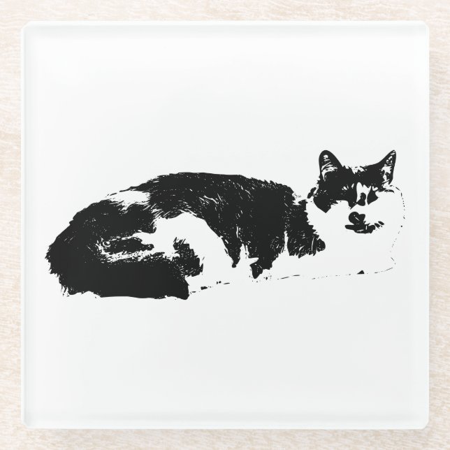 Posavasos De Vidrio Quieto compañero (Anverso)