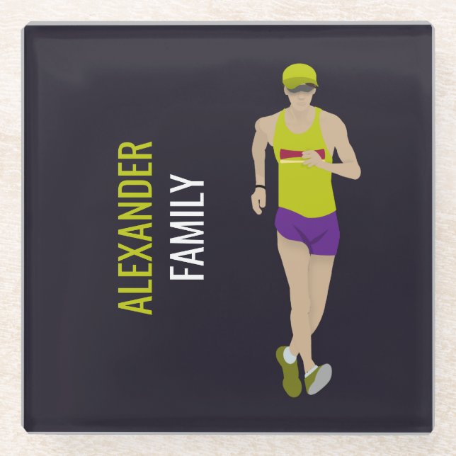 Posavasos De Vidrio Race Walking (Anverso)