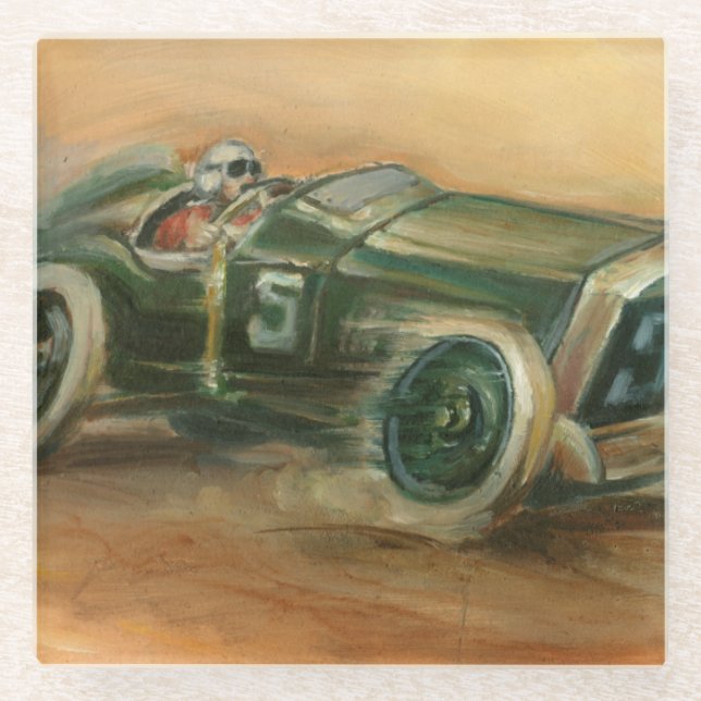 Posavasos De Vidrio Racecar del Gran Premio de Francia por Ethan Harpe (Anverso)
