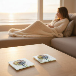 Posavasos De Vidrio Rainbow Dandelion