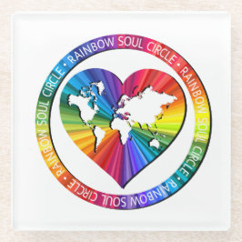 Posavasos De Vidrio Rainbow Soul Circle