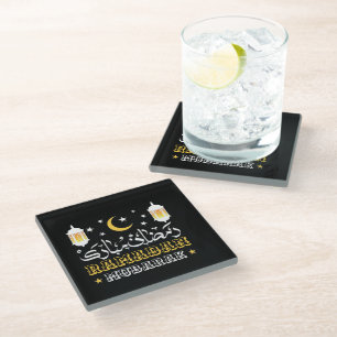 POSAVASOS DE VIDRIO RAMADAN MUBARAK KAREEM 2026