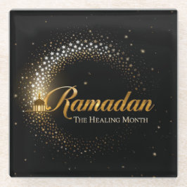 POSAVASOS DE VIDRIO RAMADAN MUBARAK KAREEM 2026 GLASS COASTER