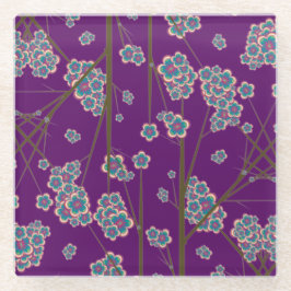 Posavasos De Vidrio Ramas peculiares Amethyst Glass Coaster