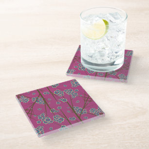 Posavasos De Vidrio Ramas peculiares Bolas de Vidrio de Boysenberry