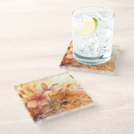 Posavasos De Vidrio Ramo Otoñal