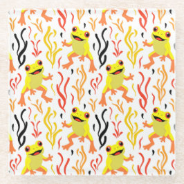 Posavasos De Vidrio Ranas juguetonas