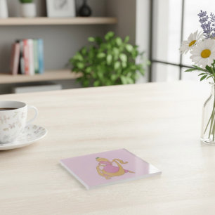 Posavasos De Vidrio Rapunzel Glass Coaster