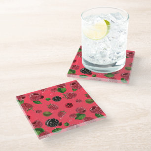 Posavasos De Vidrio Raspberry