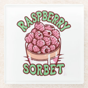 Posavasos De Vidrio Raspberry Sorbet