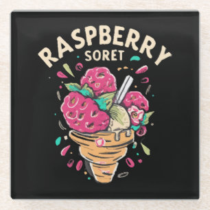 Posavasos De Vidrio Raspberry Sorbet