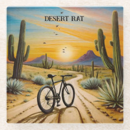 Posavasos De Vidrio Rata del desierto, personalizable