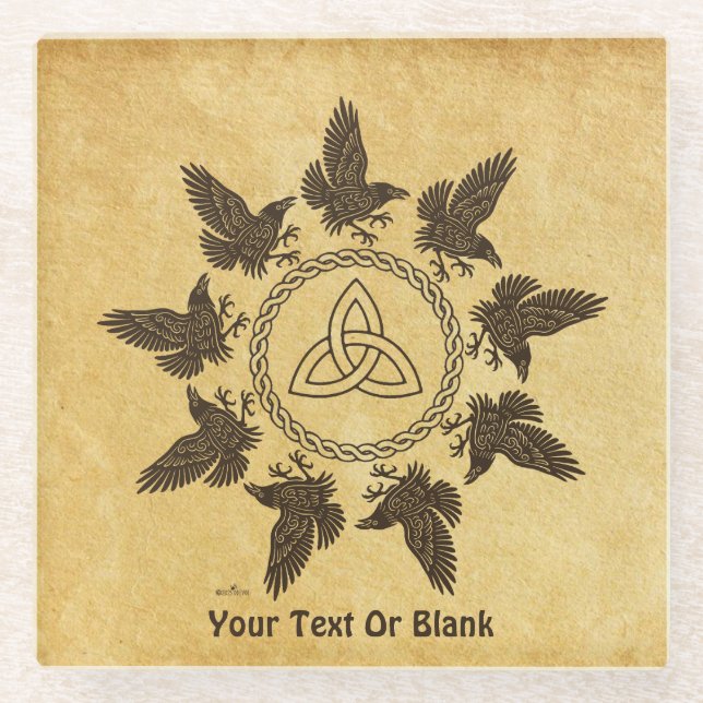 Posavasos De Vidrio Ravens Circle Dance (Anverso)