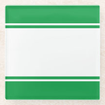 Rayas de Carreras blanca verde de los años 70 en l