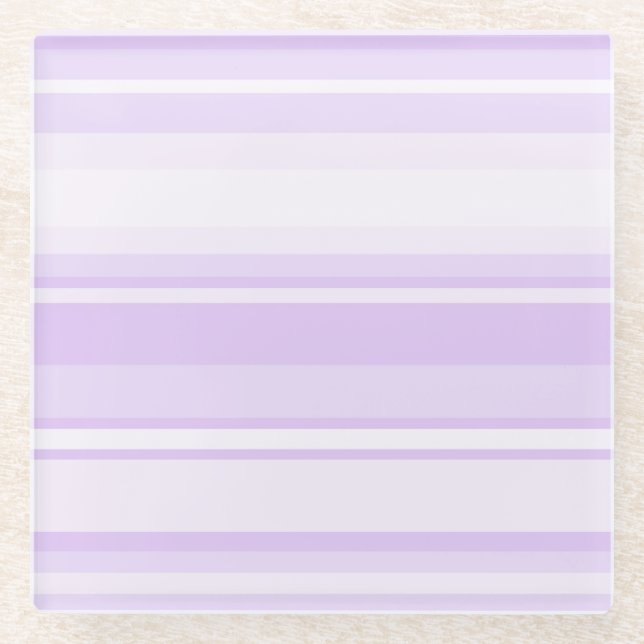 Posavasos De Vidrio Rayas de lilac (Anverso)