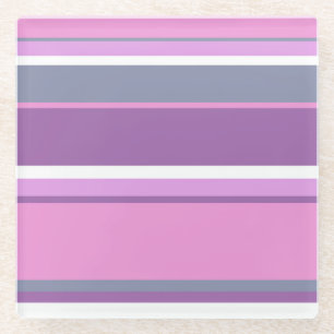 Posavasos De Vidrio Rayas de lilac