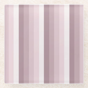 Posavasos De Vidrio rayas de sombra de cuarzo Rosa