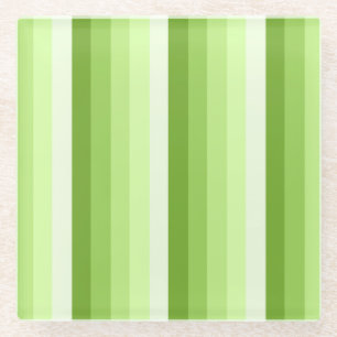 Posavasos De Vidrio Rayas de sombra verde limón