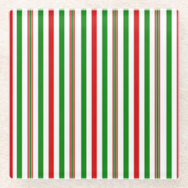 Posavasos De Vidrio Rayas decorativas de navidades