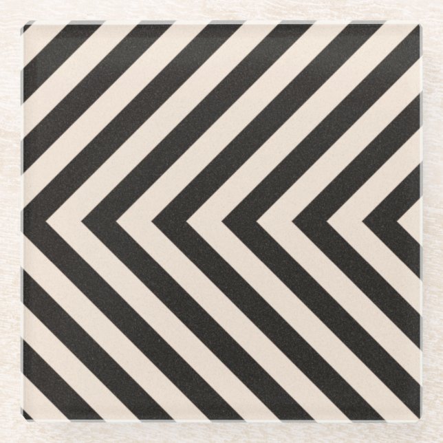 Posavasos De Vidrio Rayas del peligro (Anverso)