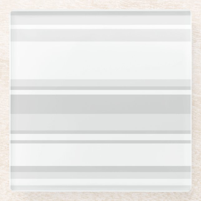 Posavasos De Vidrio Rayas grises claras (Anverso)